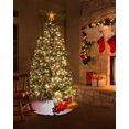 thumbnail image 5 of Red Ombre Christmas Tree Skirt 36 Inches Large Christmas Skirt Tree, Red White Gradient Abstract Modern Minimalism Art Tree Skirt Christmas Decorations for Fireplace Party Holidays Indoor Outdoor, 5 of 7