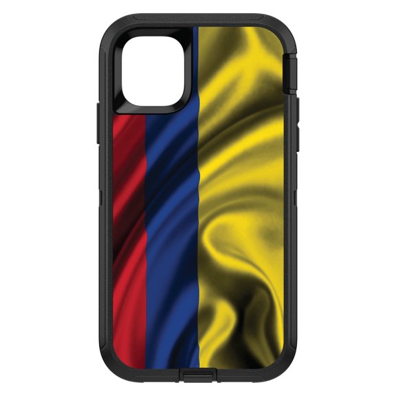 DistinctInk Custom SKIN / DECAL compatible with OtterBox Defender for iPhone 11 Pro MAX (6.5" Screen) - Colombia Waving Flag - Show Your Love of Colombia