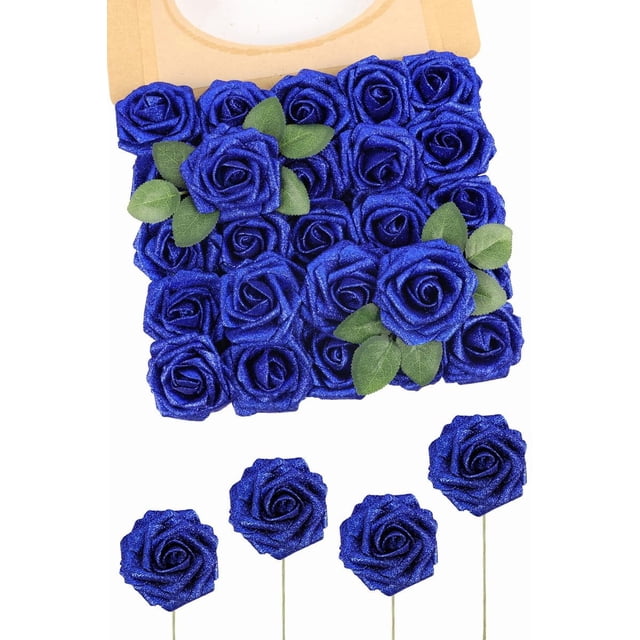 Flores Artificiales N&T NIETING Espuma Azul Marino Brillantes 25 piezas