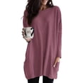 thumbnail image 3 of GigrtiJin Haut d'Automne 2024 pour Femmes Manches Longues Col Rond Grande Taille Chemises Légères Mode Tunique avec Poches, 3 of 6