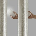 thumbnail image 4 of SunSmart Mirage Knitted Jacquard Damask Total Blackout Grommet Top Curtain Panel, 4 of 7