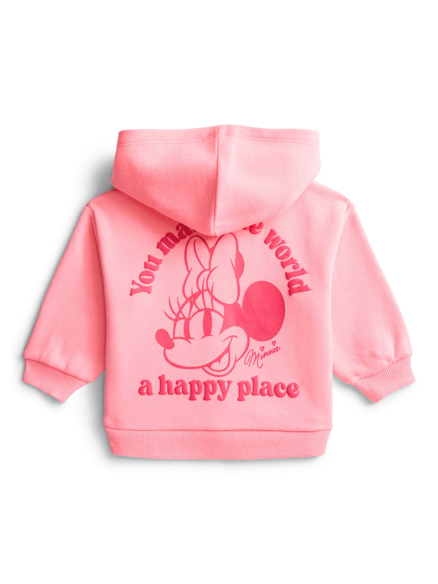 Minnie Mouse Baby Girls' Full Zip Graphic Hoodie, Sizes 0/3M-6/9M