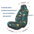 thumbnail image 3 of Disketp Christmas Dinosaur colorful Car Seat Covers Universal Front Seat Coves for Car Accessories ,Padded Car Covers for Automotive, SUV, Truck, and Van, 3 of 5