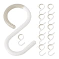 thumbnail image 1 of SHISUYAN 12pcs S Shape Plastic Hooks for Hanging Keys Storage Closet Rod L, 1 of 9