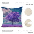 thumbnail image 4 of Purple tree clouds surreal Linen toss pillowcase decoration pillowcase gifting preferred 20x20 inch cushion cover 2 sets sofa pillowcase sofa bedroom living room car, 4 of 8