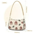 thumbnail image 3 of FORMRS Womens Shoulder Bag with Chain Strap Clutch Purse Cute Tote Handbag, Beige Christmas Gift Pattern, 3 of 7