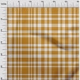 thumbnail image 3 of oneOone Viscose Jersey Orange Fabric Check Sewing Craft Projects Fabric Prints By Yard 60 Inch Wide, 3 of 4