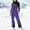 Purple(Zipper), variant on Coorders Women's Insulated Waterproof Ski Bib Overalls Snow Windproof Snowboarding Pant with Pockets, Women's Plus Gray,Size XXL