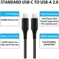 thumbnail image 2 of 10ft Long USB-C Cable for Lenovo Idea Tab Pro (2025)/Tab M11 - PD Fast Charger Cord Power Wire (Type-C to Type-C) Sync Black, 2 of 6