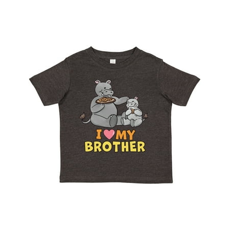 

Inktastic I Love My Brother Hippos Gift Toddler Boy or Toddler Girl T-Shirt