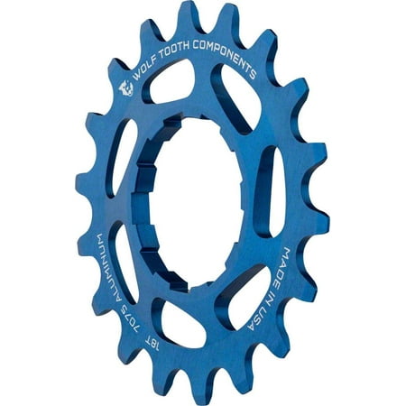 Wolf Tooth Components Single Speed Aluminum Cog: 18T, Compatible with 3/32