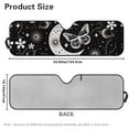 thumbnail image 7 of Uorisanigo Windshield Sun Shade Sunshade Moon Butterfly Flower Car Sun Visor Mat Compatible with Rubicon Sahara TJ JK JKU 2 & 4 Door Heat Shield Front Window Sunshade Block UV Keep Cool, 7 of 7