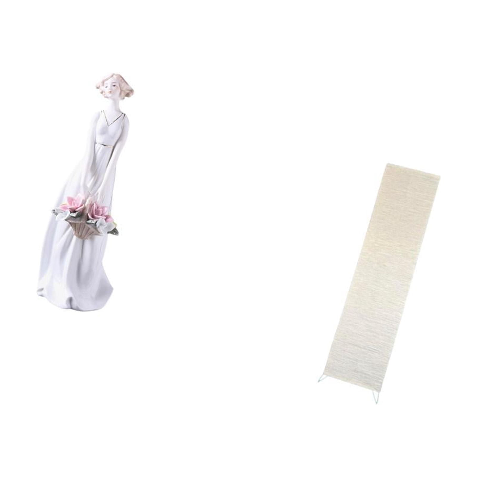Girl Figurine Desk Ornament Floor Lamp Shade Creative Resin and Paper Design for Living Room Bedroom Office Decor