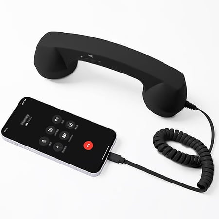 Retro Phone Handset, Vintage 90s Style Old School Telephone Receiver, Novelty Talking Prop for Photos and Film, Unique Nostalgic Gift for Men and Women