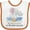 White and Orange, variant on Inktastic My Noni Loves Me to the Moon and Back Elephant Family Boys or Girls Baby Bib