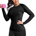 thumbnail image 3 of Uootdi Workout Gift Sets for Women Athletic Gym Long Sleeve Shirts for Women Breathable Quick Dry Yoga Running T-Shirts, 3 of 7