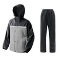 thumbnail image 3 of YUEHUA Motorcycle Rain Suit for Adults, Two Piece Riding Raincoat Heavy Rain Gear, Waterproof Windproof Reflective, Comfortable Breathable Outdoor, 3 of 4