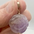 thumbnail image 2 of Amethyst Rose Pendant Necklace | Semi Precious Stone Jewelry | 14kgf Pendant |, 2 of 11