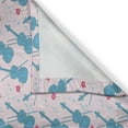 thumbnail image 3 of Ambesonne Music Kitchen Curtains, Violin with Notes Pattern, 55"x39", Slate Blue Pale Pink, 3 of 3