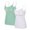 2PCS#-001 Mint Green, variant on 2 Piece Built In Bra Tank Tops for Women Shelf Bra Camisoles Adjustable Spaghetti Strap Shelf Bras Workout Basic Padded Undershirts