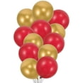 thumbnail image 2 of Mixtlocalior 150pcs Stylish Latex Balloons Elegant Wedding Balloon Decoration Valentine's Day Balloons Party Supplies for Home Festival (Red + Golden), 2 of 6
