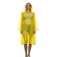 thumbnail image 3 of TGPMGRZ Rain Ponchos for Women Rain Coat Waterproof Disposable Lightweight Poncho with Hood Yellow One Size, 3 of 9