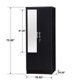thumbnail image 3 of Better Home Products Harmony Two Door Armoire, Black, 3 of 4