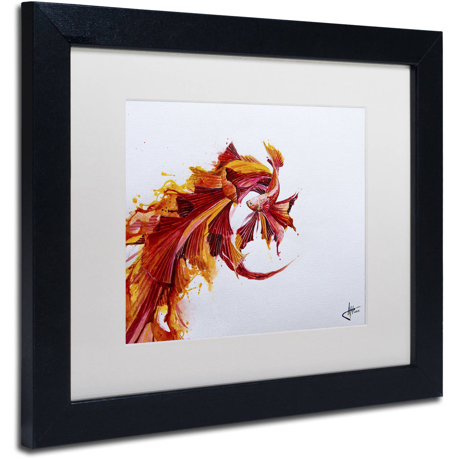 Trademark Fine Art 'Ignite' Canvas Art by Marc Allante, White Matte, Black Frame