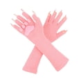 thumbnail image 3 of Guantes de peluche con forma de garra de gato, accesorios de disfraz, guantes con forma de pata de oso para actuaciones en el escenario. Rosa, 3 of 9