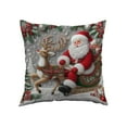 thumbnail image 2 of Christmas Pillow Cover Printed Santa Claus Reindeer Holiday Home Decor Pillow Case for Sofa Bedroom Festive Seasonal Decorations, 2 of 5