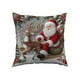 thumbnail image 2 of CaiYueKe Festive Christmas Pillow Cover Decorative Holiday Home Decor Cushion Case Soft Velvet Xmas Santa Claus Reindeer Snow Tree Fireplace Seasonal Throw Pillow, 2 of 7