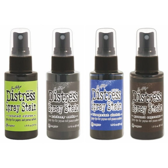 Tim Holtz - Color of the Month Distress Spray Stain Bundle #2 - May, June, July, August - Tim Holtz Distress Ink Color Of The Month Spray Stain Set 2