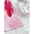 thumbnail image 3 of Multicolor Halter Neck Floral Print Pleated Mini Dress, Fitted Silhouette, Sleeveless A-Line Summer Dress, 3 of 8