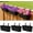 Black, variant on 3-Pack Adjustable Hanging Flower Pots, Metal Railing Planter Boxes 16 Inch, Black Heavy Duty Planters for Outdoor, Detachable Hook Design, for Balcony, Deck, Porch & Fence