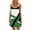 Green, variant on Summer Fashion Mini Beach Dresses for Womens 2025 Casual Printed Round-Neck Sleeveless Loose Knee-Length Dress