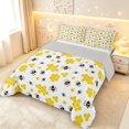 thumbnail image 2 of Erosebridal Rustic Bug Bee Queen Comforter Set,Nature Wildlife Theme Comforter Sets Queen,White Yellow,Light Gray Reversible,3pcs,1 Comforter and 2 Pillowcases, 2 of 7