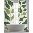 thumbnail image 5 of Abstract Tropical Plants Sheer Curtains for Living Room Bedroom, Light-filtering Sheer Curtain, Retro Green Leave Rod Pocket Voile Window Treatment Drapes, 52’’Wx108’’L, 2 Panels Set, 5 of 7