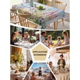 thumbnail image 6 of Spring Floral Tablecloth Rectangle Table Cloths 54x108, Waterproof Outdoor Table Cloth Covers Decorative Table Protector, Summer Botanical Hummingbird Washable Table Cover for Kitchen Dinning Party, 6 of 8
