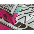 thumbnail image 4 of Ambesonne Saying Quilted Bedspread Set 3 Pcs, Frame Retro, King Size, Magenta Aqua Brown, 4 of 5