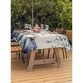 thumbnail image 2 of Outdoor Tablecloth with Umbrella Hole and Zipper, Blue Pumpkins Fall Rectangle Table Cloth 54x80 Inch Waterproof Tablecloth, Rustic Thanksgiving Eucalyptus Leaves Picnic Table Cover for Patio Camping, 2 of 7