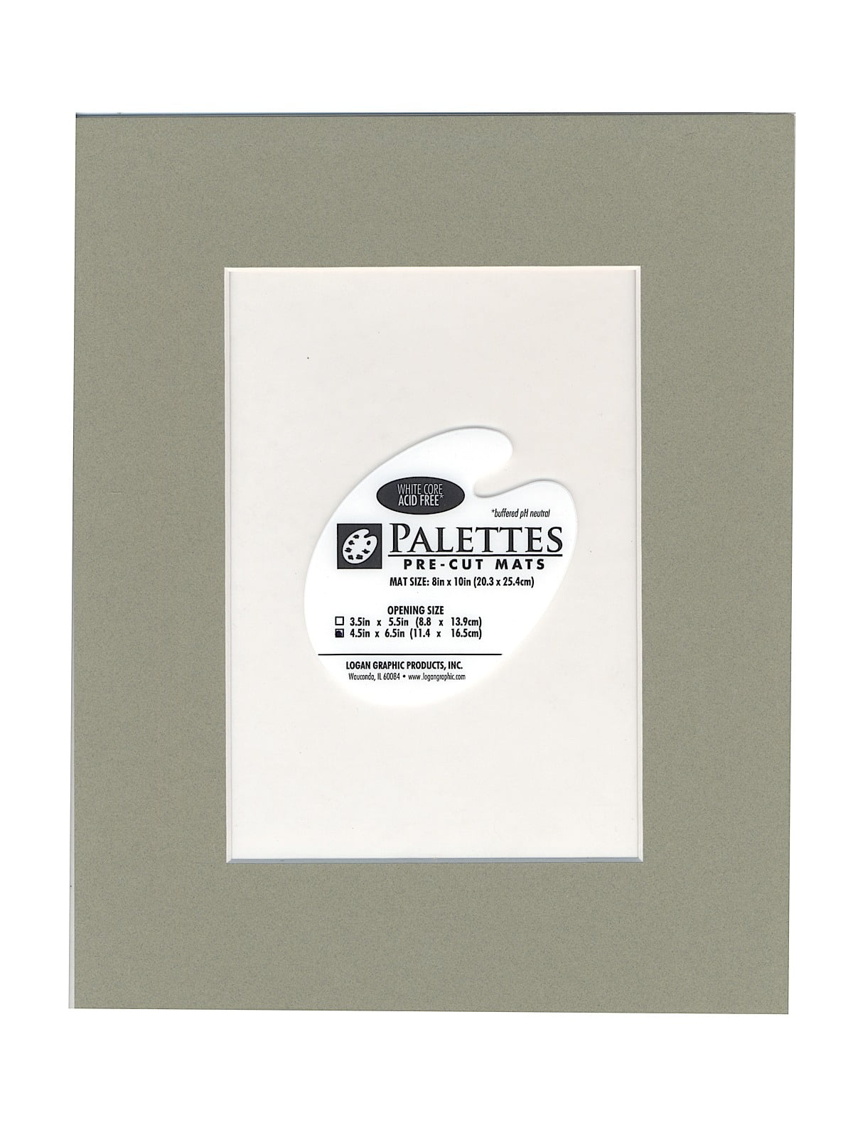 Palettes PreCut Mats rectangle, tarragon, 8 in. x 10 in. (pack of 10