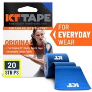 KT Tape Original Cotton Kinesiology Tape, Blue, 20 Precut Strips