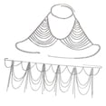 thumbnail image 4 of Maillot de Bain Robe Jupe pour Fille avec Soutien-Gorge à Franges à Chaîne, 4 of 10