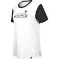 thumbnail image 2 of Women's New Era  White/Black New Orleans Saints Third Down Colorblock T-Shirt, 2 of 3
