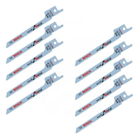 Bosch Reciprocating Saw Parts - Bosch 10 Pack of 4 Inch 18 TPI Scroll Reciprocating Saw Blades # RSM418-10PK