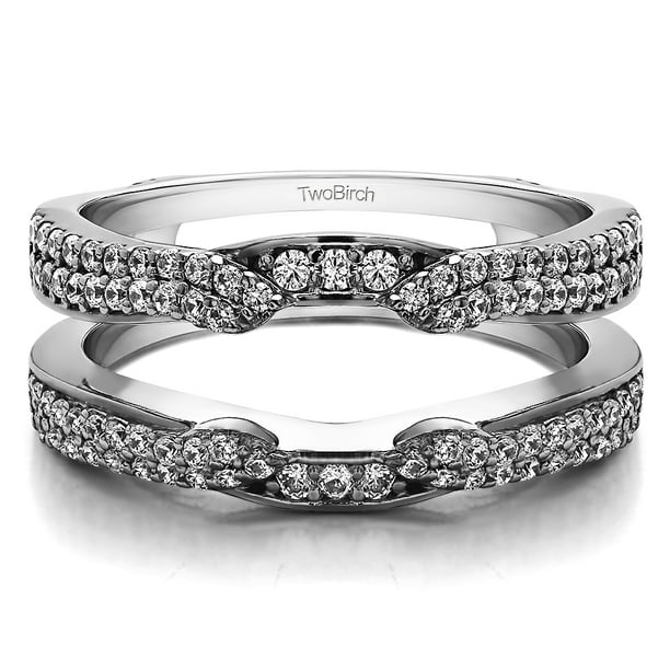 TwoBirch Cathedral Ring Guard Enhancer in Sterling Silver (0.5ctw