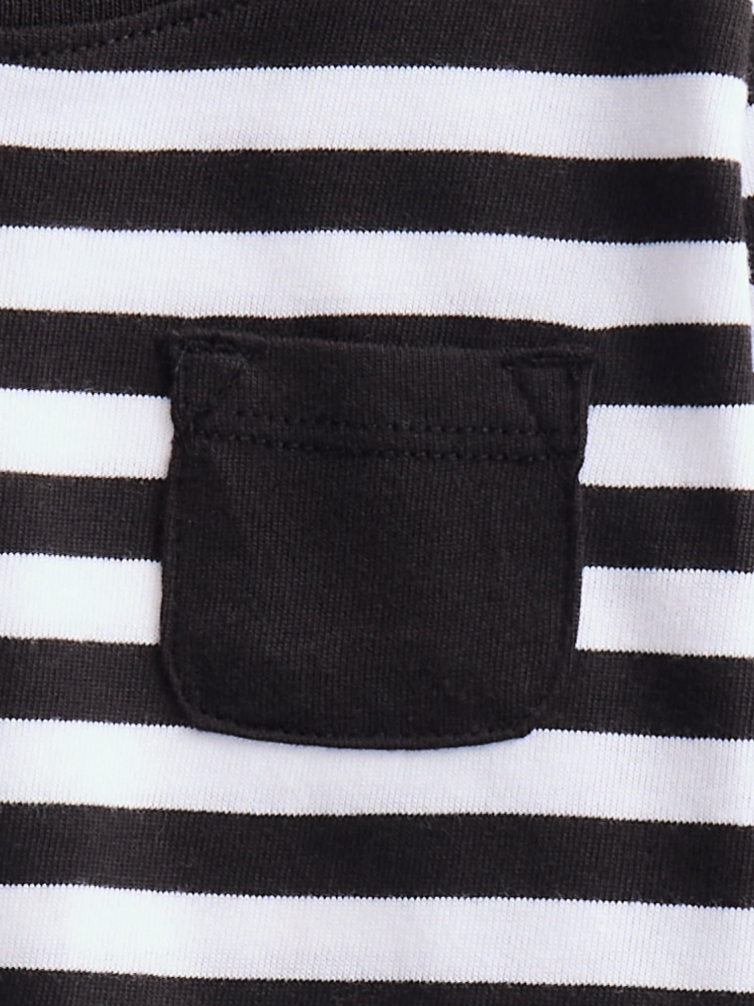 Wonder Nation Baby Boys Stripe Tee with Long Sleeves, Sizes 0-24 Months