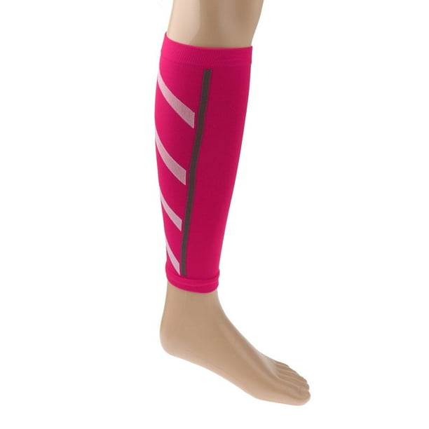 Unisex Compression Leg Sleeves for Running - Helps Shin Splints Rose red 