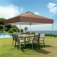 thumbnail image 5 of Summit Living 10 x 10ft Pop up Canopy Tent Straight Legs Instant Canopy for Outside with Wheeled Bag - Brown, 5 of 8