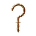 thumbnail image 1 of 500 Pcs Brass Cup Hooks3/4" Curve, 1-1/8" Overall length Cup hooks are Brass plated., 1 of 1